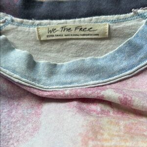 Free People Colorful Tie-Dye Top